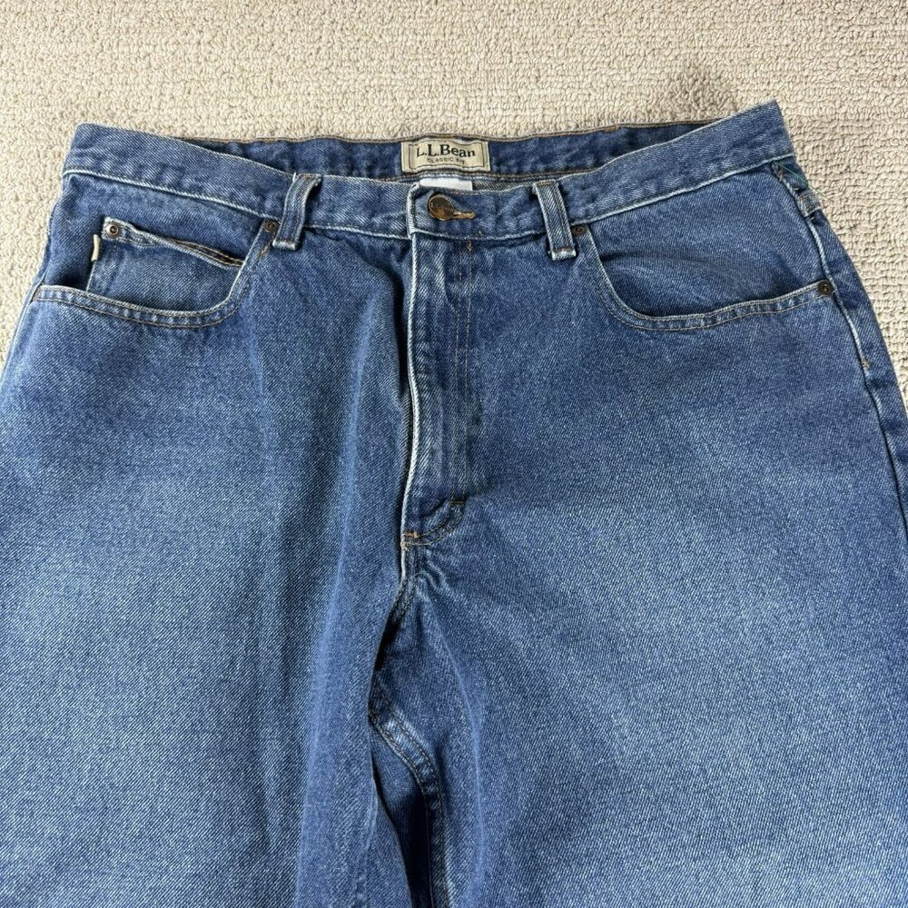 L.L. Bean Relaxed Fit Straight Leg Denim Jeans Blue Men’s Size 37 x 28 - Picture 2 of 5